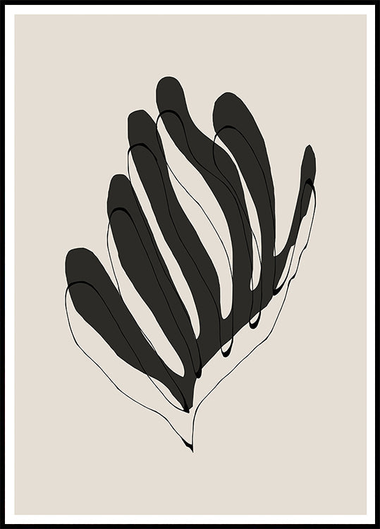 Abstract Leaf Lines Plakat
