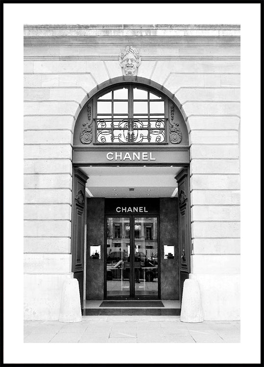 Chanel Boutique Black and White Plakat