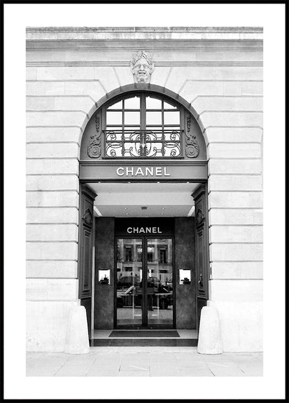 Chanel Boutique Black and White Plakat