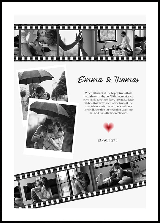 Anniversary Film Photo Collage Plakat