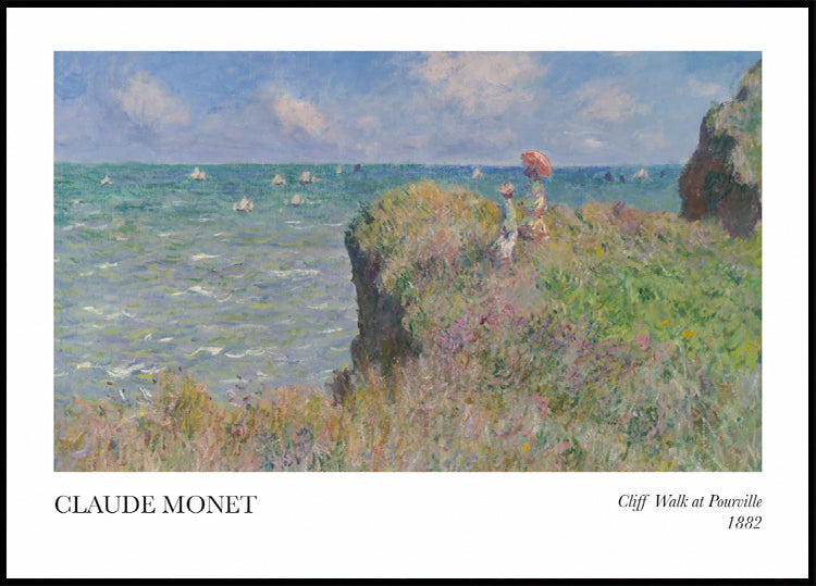 Claude Monet - Cliff Walk at Pourville Plakat