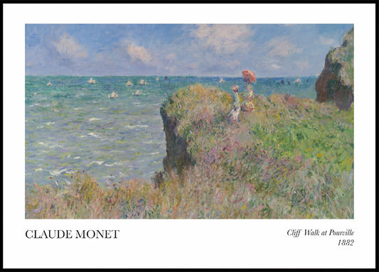 Claude Monet - Cliff Walk at Pourville Plakat