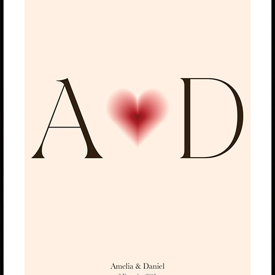 You & Me, Initials Love Plakat