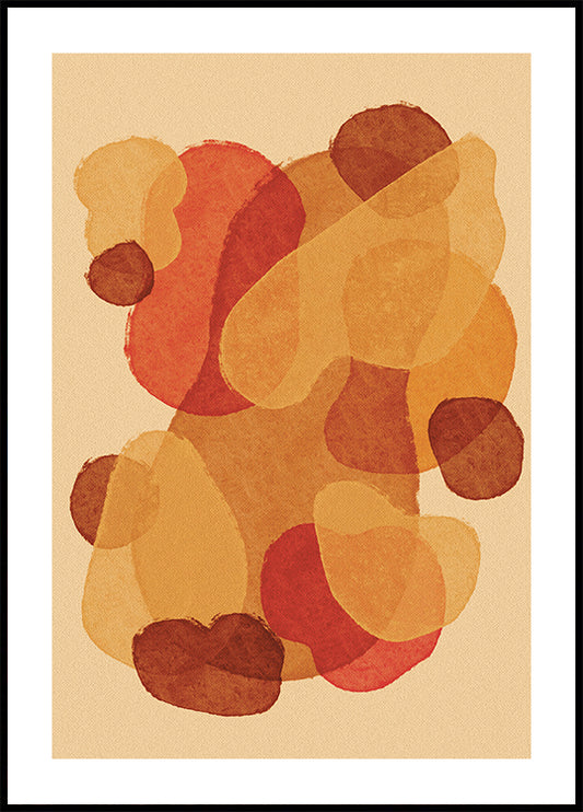 Warm Abstract Shapes Plakat