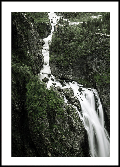 Majestic Waterfall Vøringfossen Plakat