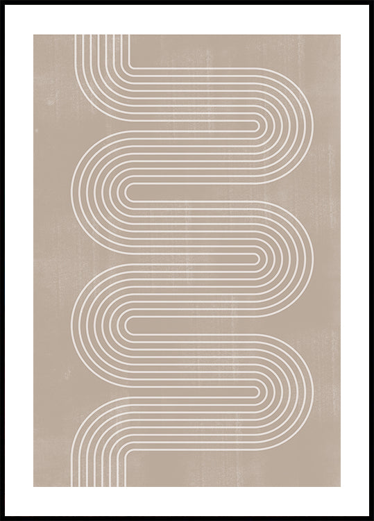 Curved Line Harmony Plakat