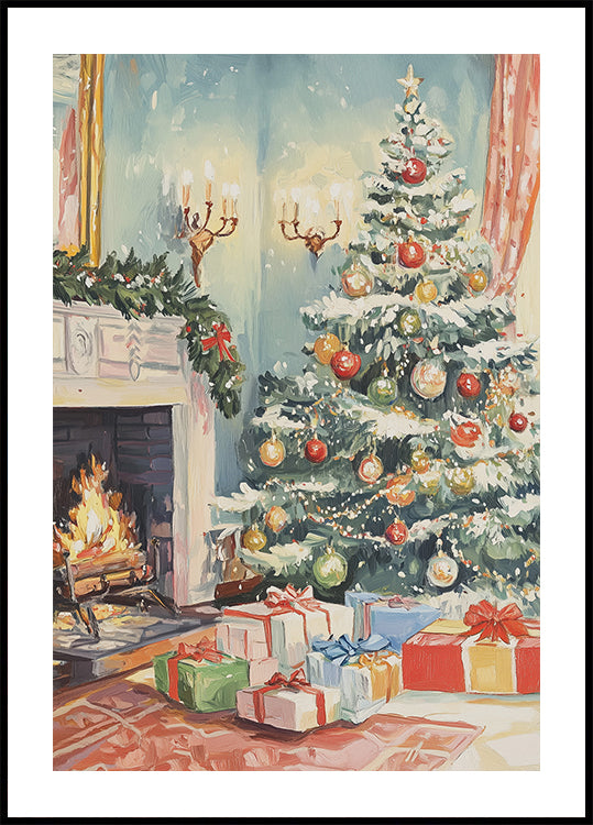 Christmas Living Room Plakat