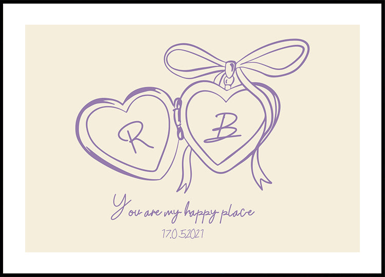 Personalized Couple Locke Plakat