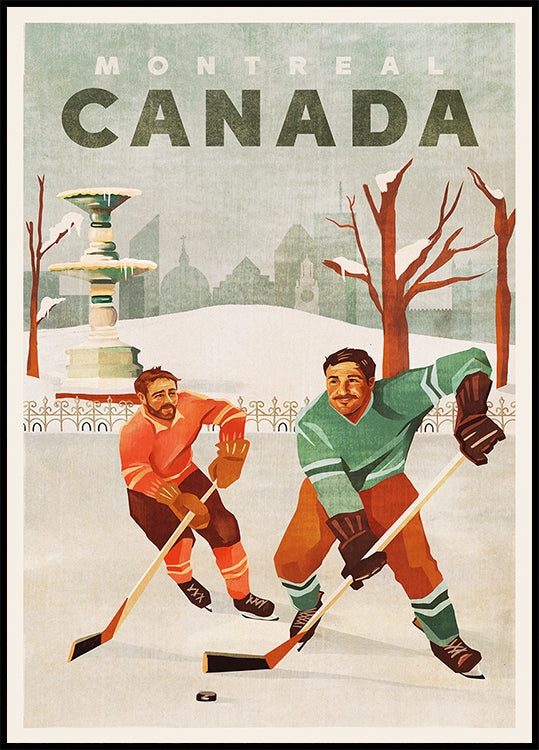 Montreal Canada Pond Hockey Guys Plakat