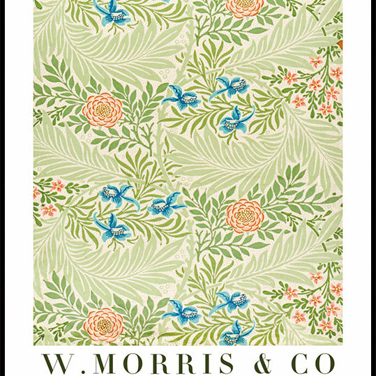 W. Morris & Co - Colorful Larkspur Plakat