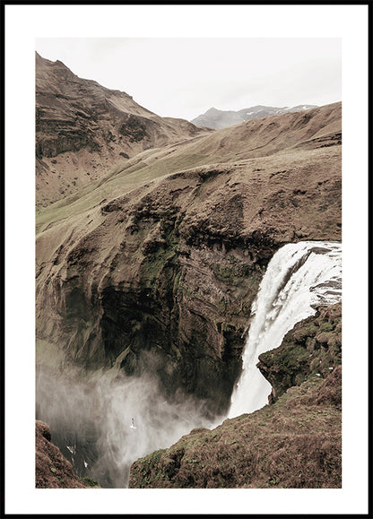 Skógafoss Waterfall Plakat