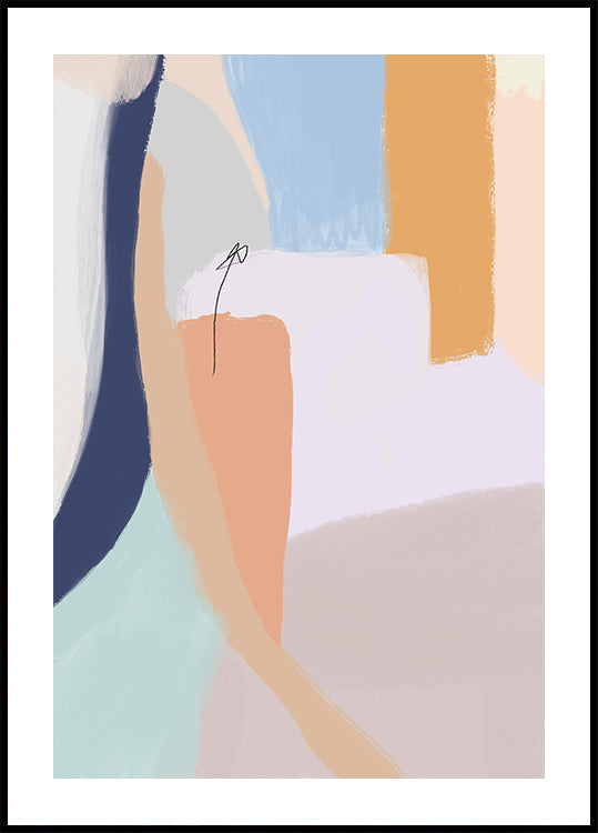 Soft Pastel Hues and Bold Brushstrokes Plakat