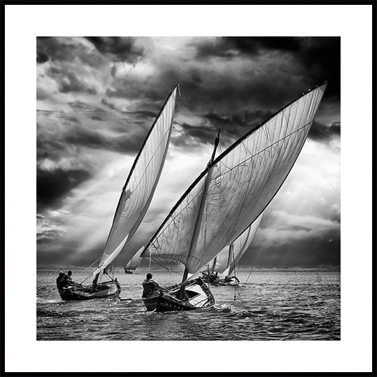Sailboats and Light Plakat