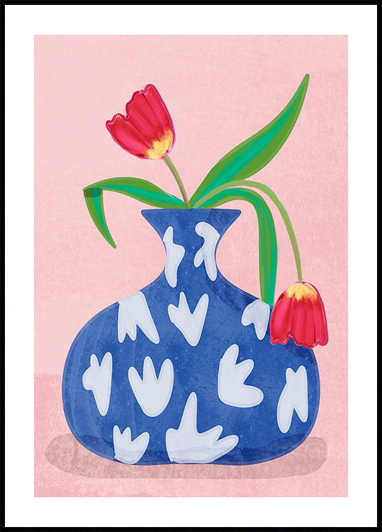 Tulpe in vase Plakat