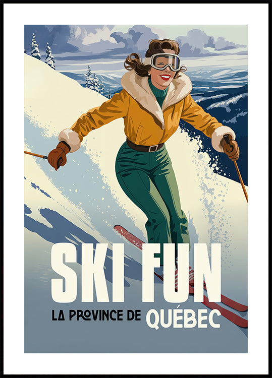 Ski Fun Quebec Plakat