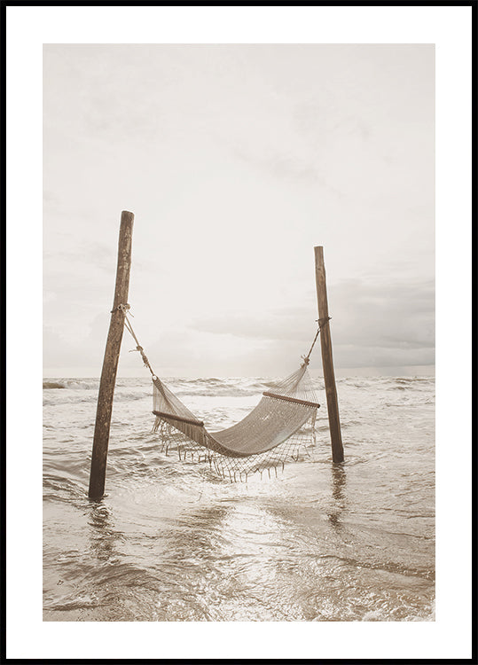Hammock on a Tropical Beach Plakat