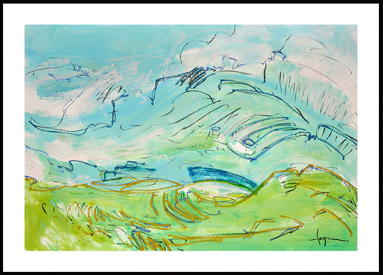 Whimsical Hillscape Plakat