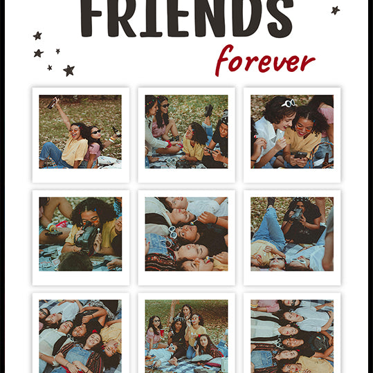 Best Friends Forever Personalized Photo Collage Plakat