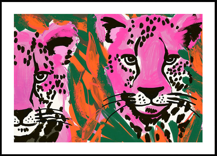Pink Cheetah Duo Plakat