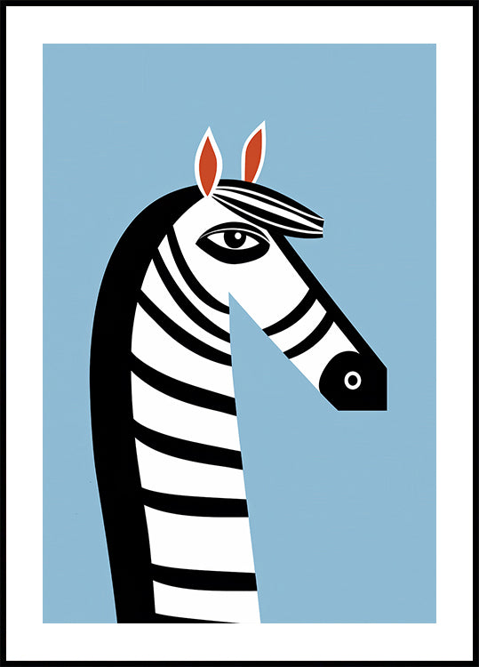 Bold Graphic Zebra Plakat