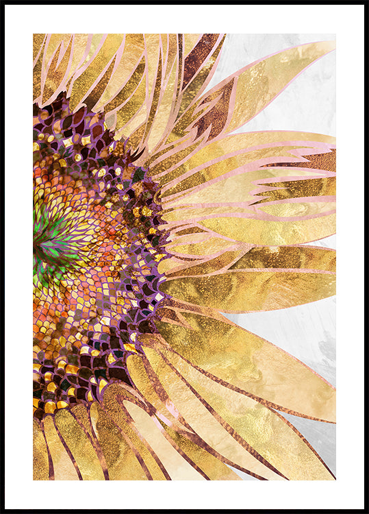 Golden sunflower Plakat