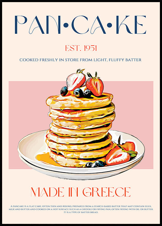 Fluffy Greek Pancakes Plakat