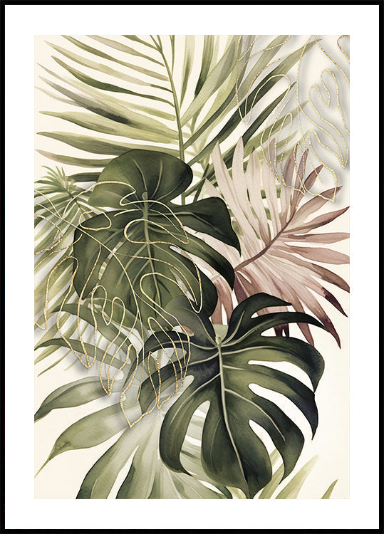 Boho Tropical Bouquet Plakat