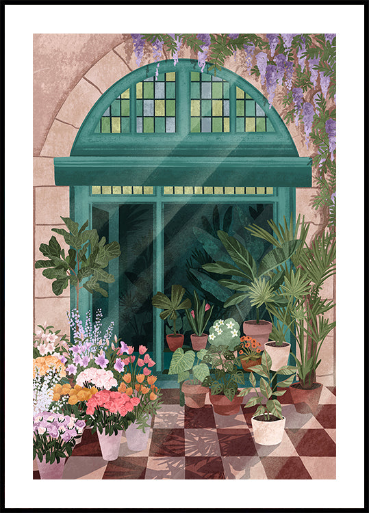 French Flowershop Plakat