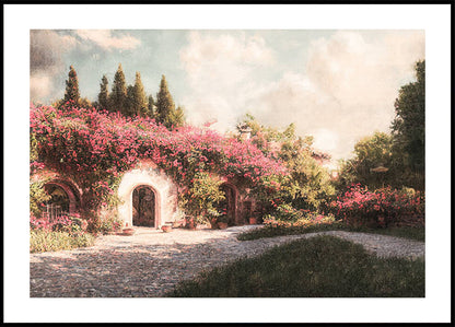 Vintage Floral Courtyard, Romantic Nature Plakat