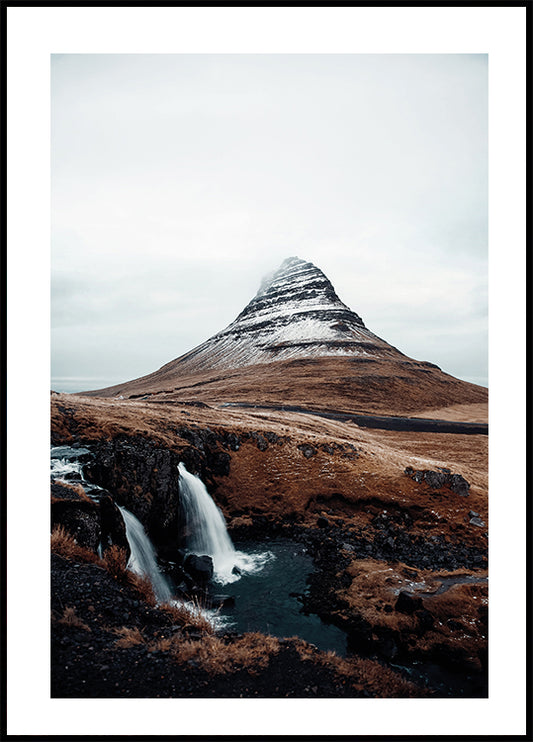 Kirkjufell Mountain and Waterfalls Plakat