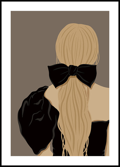 Woman with Black Bow Plakat