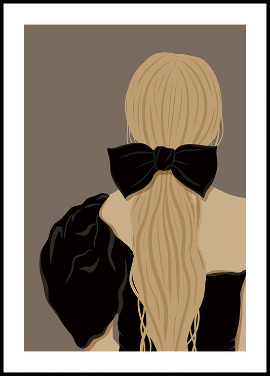 Woman with Black Bow Plakat