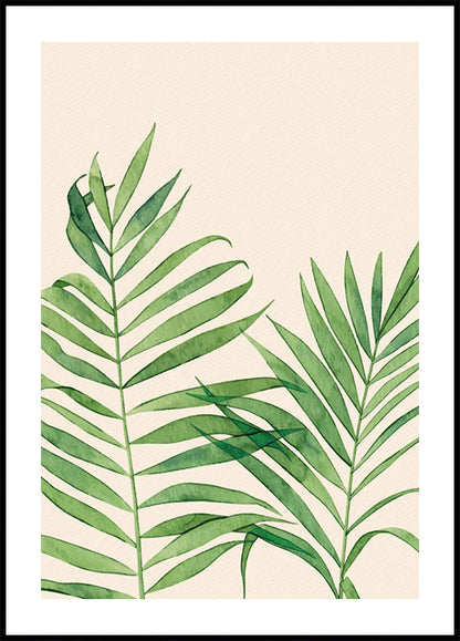 Watercolor Palm Leaf Plakat