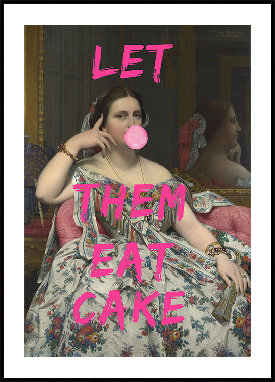 Let Them Eat Cake, Bubble Gum Vintage Portrait Plakat