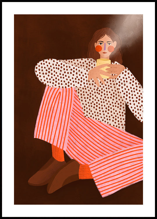 Woman With the Cup of Tea Plakat