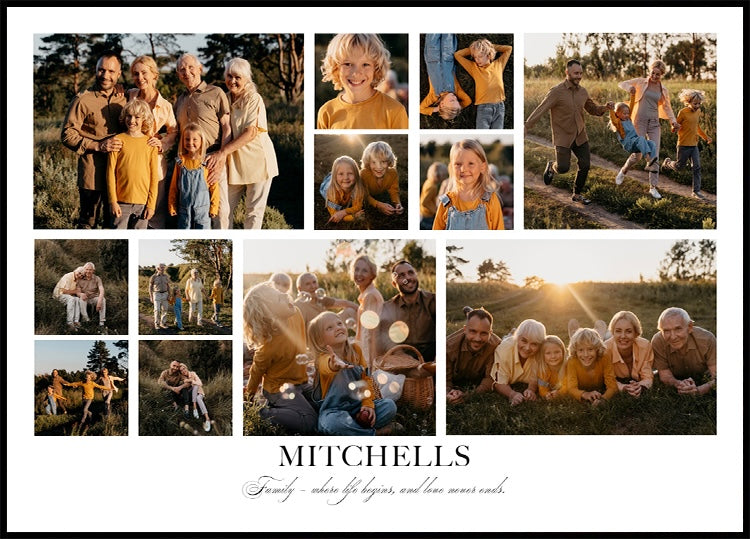 Our Family Collage Plakat