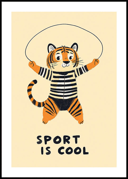 Jumping Tiger Fun Plakat