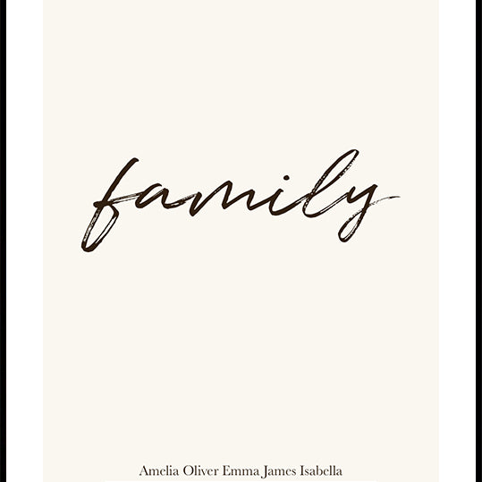 Minimalist Family Names Plakat