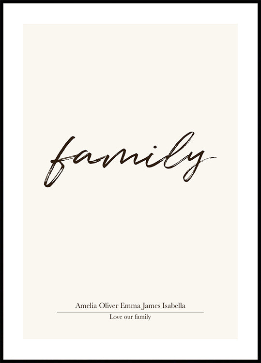 Minimalist Family Names Plakat