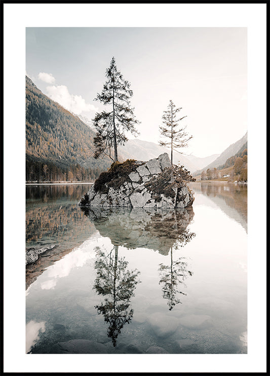 Tranquil Reflections at Lake Hintersee Plakat