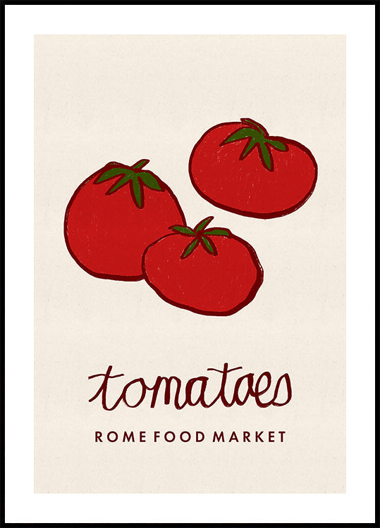 Food Art - Tomatoes Rome Food Market Plakat