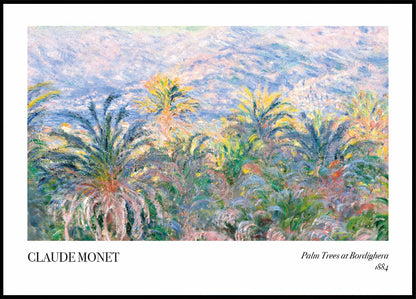 Claude Monet - Palm Trees at Bordighera Plakat