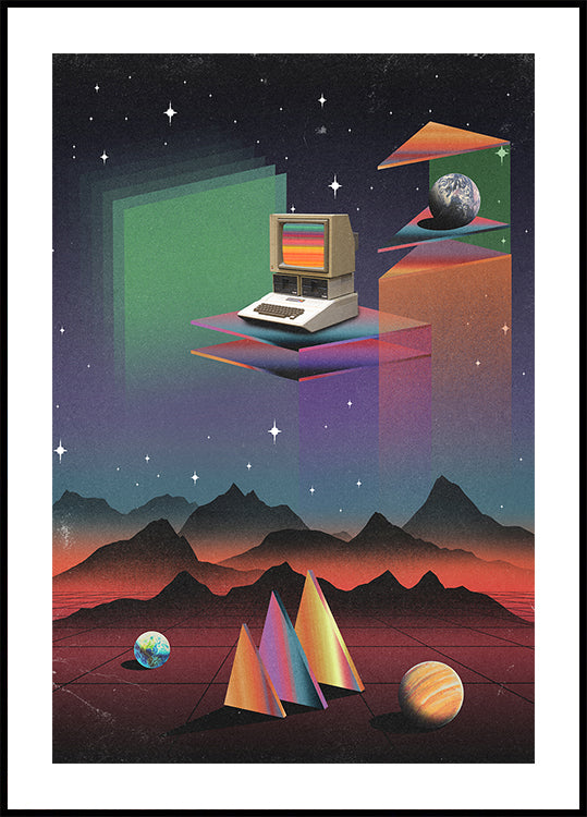 80s CRT Computer Plakat