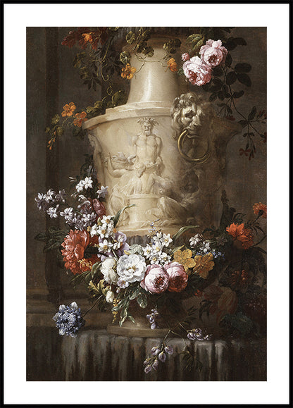 Jean-Baptiste Monnoyer - A Garland of Flowers Plakat