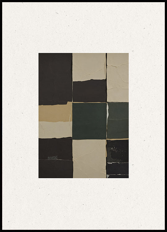 Textured Grid Harmony Plakat