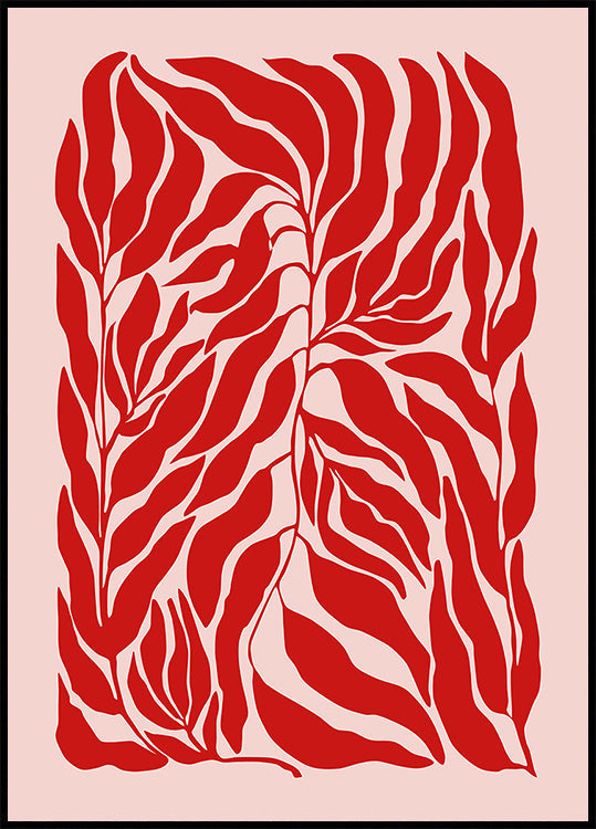 Red Leaf Harmony Plakat