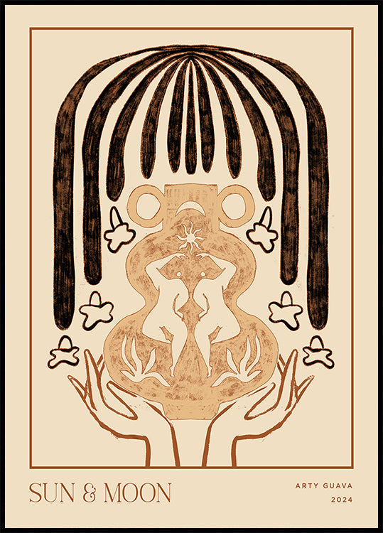 Vessel Collection : Sun &amp; Moon (LineArt) Plakat