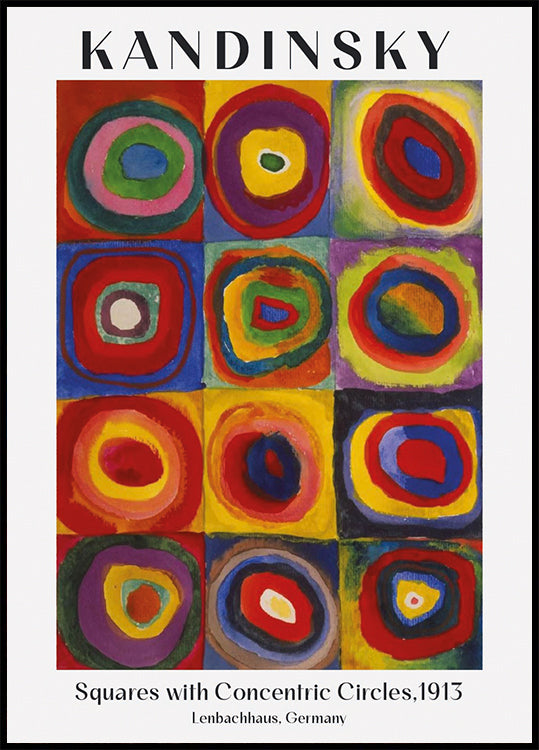 Squares with Concentric Circles, 1913, Wassily Kandinsky Plakat