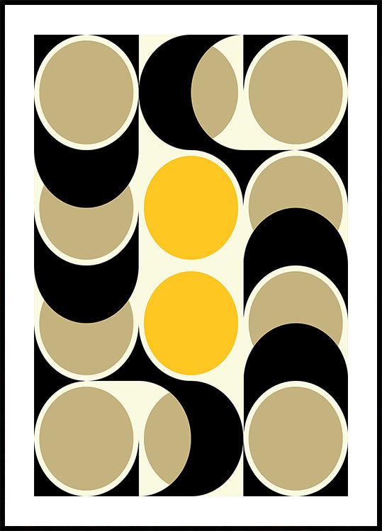 Retro Circles Dance Plakat