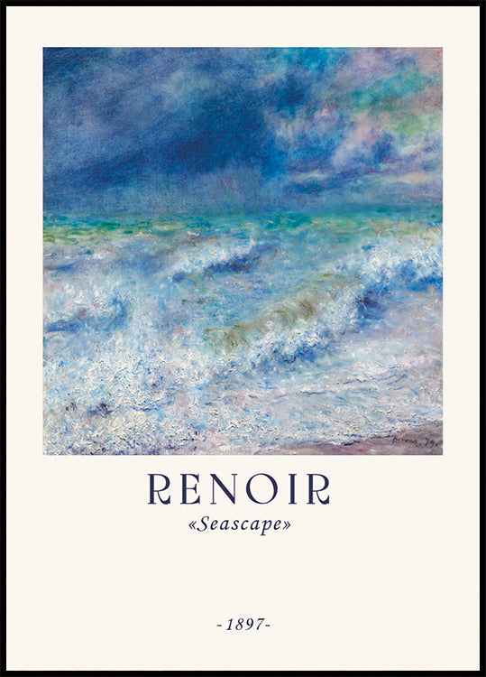 Seascape, Impressionist Ocean, Renoir Coastal Waves Plakat